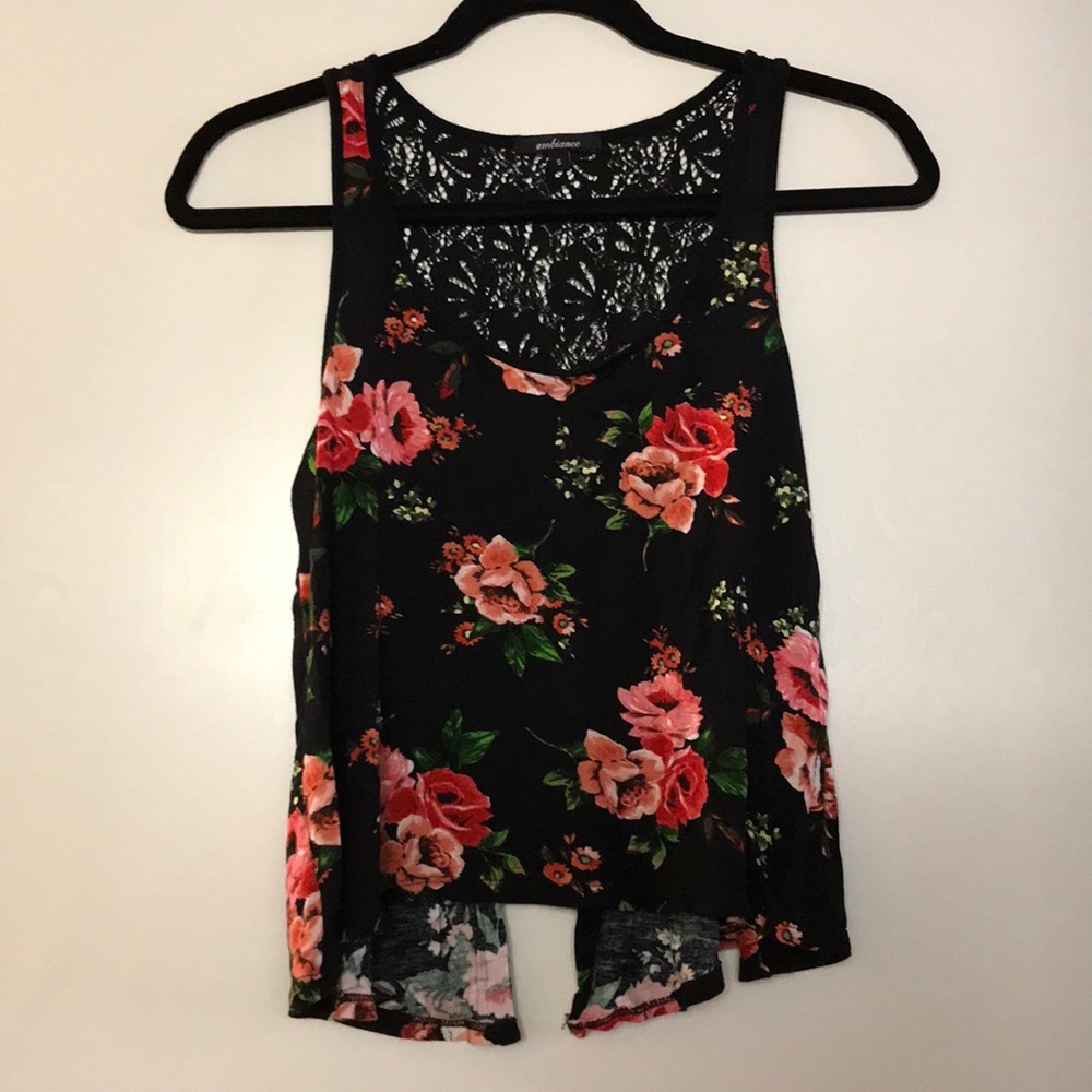 Black floral top